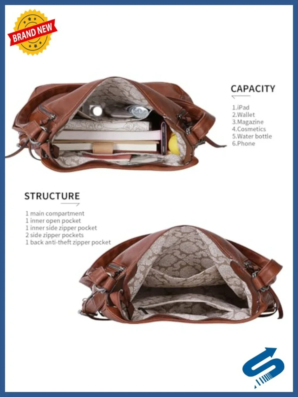 Convertible Backpack Purse Hobo Bag Crossbody Shoulder Bag Satchel Set 3pcs